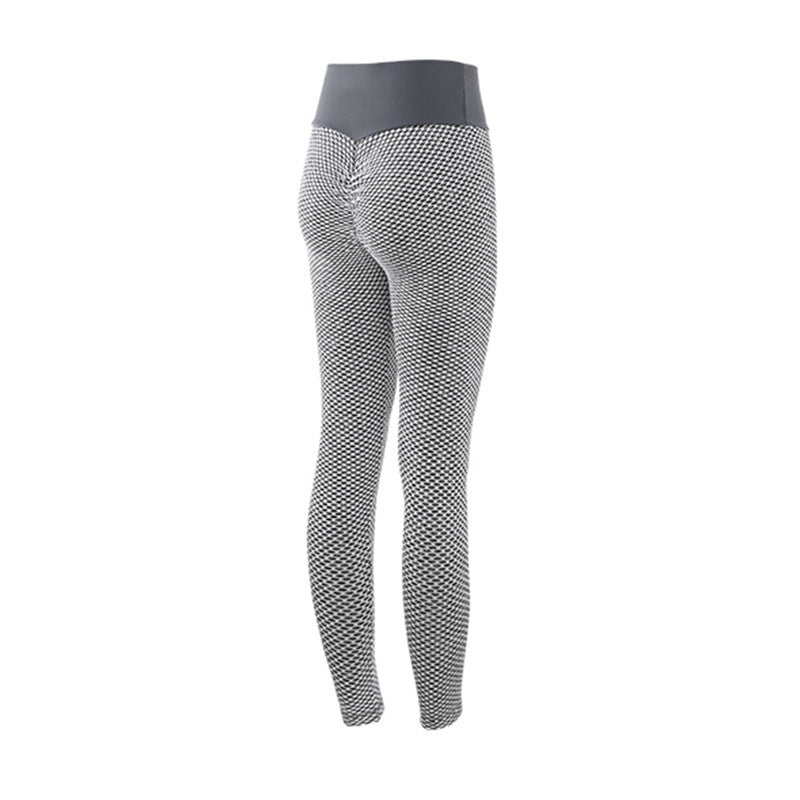 Plaid Seamless High Waist Breathable Leggings